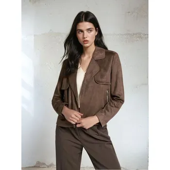 Sinsay - Bunda z&nbsp;umělého semiše - fialová - 150EM-94X - 150EM-94X-XS