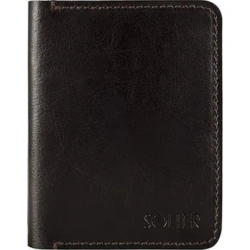 Obal na doklad Elegantní pánské pouzdro na doklady Solier SW10 SLIM BROWN Velikost: ONE SIZE