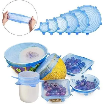 Potravinová fólie Vekr Silikonová víčka na potraviny 6 ks