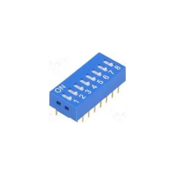 Síťový prvek Přepínač DIP-SWITCH Počet sekcí 8 ON-OFF 0,05A/12VDC pol 2