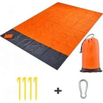vybavení na pláž Magická podložka na pláž 210x200cm Color Oranžová