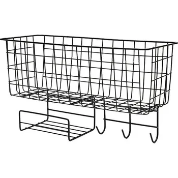 Stojánek na vajíčko Závěsný policový organizér, 3x háček Černá