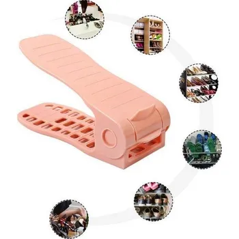 Botník ISO 5672 Organizér na boty nastavitelný, 1ks, růžový