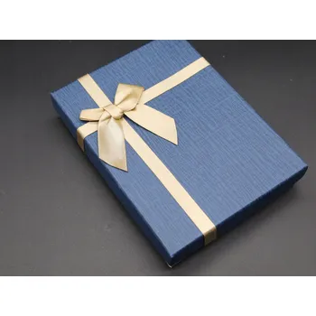 Obraz Krabičky s mašlí. Barva modrá. 12x16x3 cm