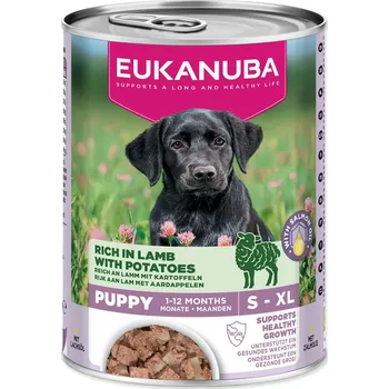 Krmivo pro psa Konzerva EUKANUBA Puppy bohatá na jehněčí s bramborami 400 g