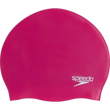 Plavecká čepice Plavecká čepička Speedo Plain Moulded Silicone Cap Růžová