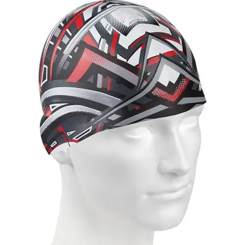 Mad Wave Stripes II Swim Cap Bílo/červená