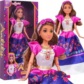 PANENKA LILY TRADIČNÍ KVĚTINOVÝ KOSTÝM VZOR NÁHRDELNÍK BOTY WOOPIE ROYAL