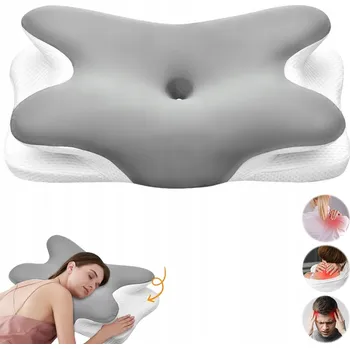 Polštář ORTOPEDICKÝ POLŠTÁŘ ERGONOMICKÝ Z PAMĚŤOVÉ PĚNY, PROFILOVANÝ POD KRK A ŠÍJI