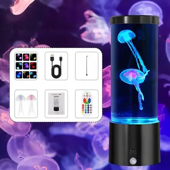 Lampička LAMPA MEDÚZA, NOČNÍ LAMPA LED DO AKVÁRIA S MĚNÍCÍMI SE BARVAMI