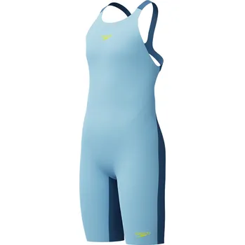 Dívčí plavky Speedo Fastskin Endurance+ Max Openback Kneeskin Girls Light Blue / Navy 128cm