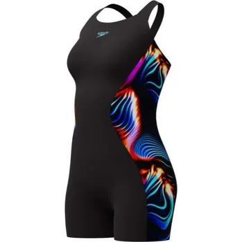 Dámské plavky Speedo Digital Printed Legsuit Multi/Black XL - UK38