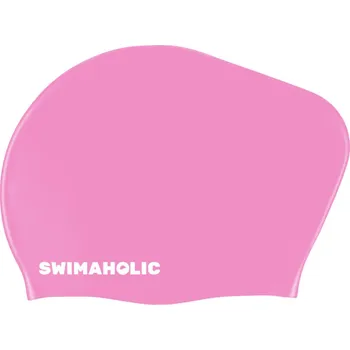 Plavecká čepice Dětská plavecká čepice na dlouhé vlasy Swimaholic Long Hair Cap Junior Růžová