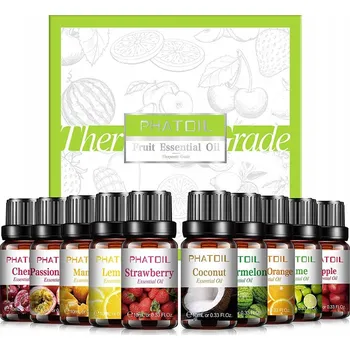 Vonný olej PHATOIL 10 kusů SADA 10x 10ml esenciálních olejů