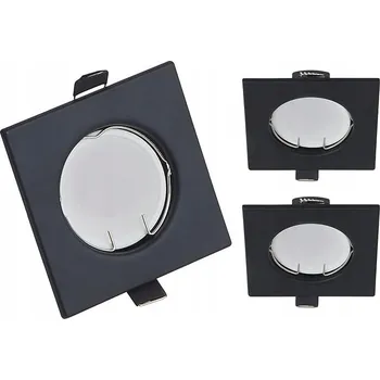 3x LED Svítidlo Černý Mat 3W Stmívatelné Teplé 230V Otvor 55mm Stropní Bodové Světlo