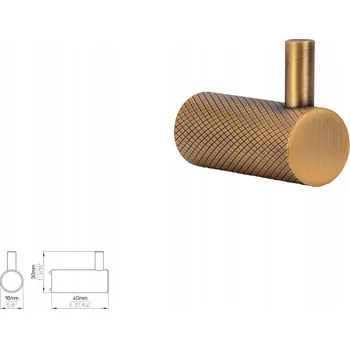 Věšák Nábytkový věšák SIRO 2462/ZN79 stará kartáčovaná mosaz