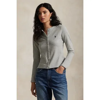 Pánské tričko Tričko s dlouhým rukávem Polo Ralph Lauren 211941175 šedá 90X, vel. XL