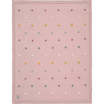 Dětská deka LÄSSIG Dětská deka 100% Bio Bavlna Růžová