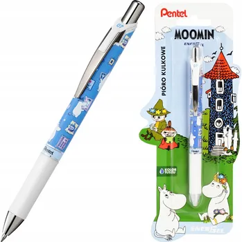 Kuličkové pero Pentel Energel Mumínci Dům Muminků 0,7 mm Modré