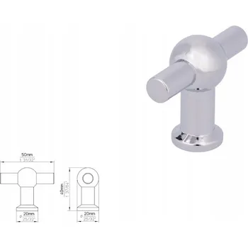 Nábytková úchytka SIRO 2011-50ZN1 chrom lesklý
