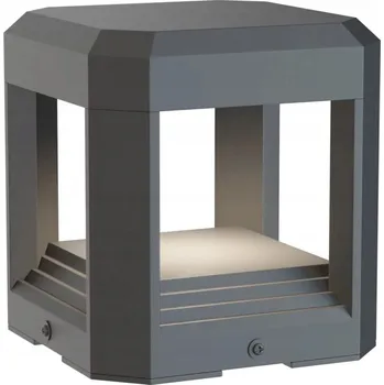 Venkovní osvětlení Obdélníkový osvětlovací sloupek Maytoni s integrovaným LED zdrojem, 15 cm, šedý