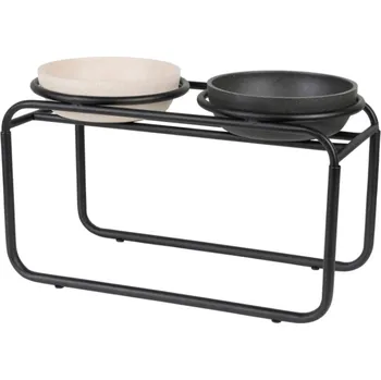 Miska pro psa District 70 Butler stojan na misky pro psy černý vel. M + Doprava zdarma