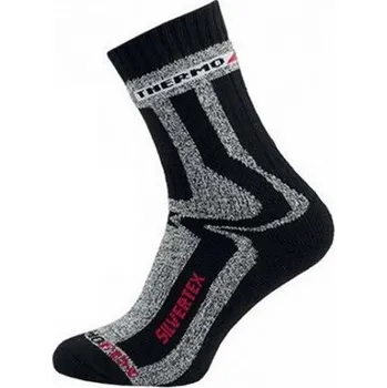 Dámské a pánské ponožky NOVIA | SILVERTEX Thermo 1253 černá 30-31