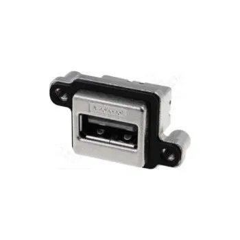 Elektrická zásuvka Zásuvka USB A MUSB do panelu,přišroubováním THT úhlové 90°