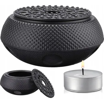 Konvice na čaj Litinový ohřívač pod konvici KONVICE, džbán, spařovač na čajovou svíčku - černý