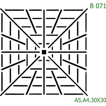 Plastová šablona pro malování - Mandaly a dortovky - Dortovka (B070) - A4 , Lepící fólie