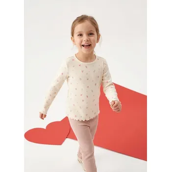 Oblečení a móda Sinsay - Tričko z&nbsp;žebrovaného úpletu - krémová - 648AV-01P - 648AV-01P-122