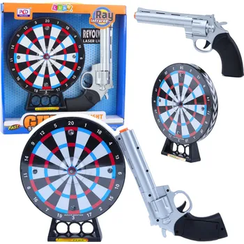 Dětská zbraň LEAN Toys Laserový revolver se střeleckým terčem