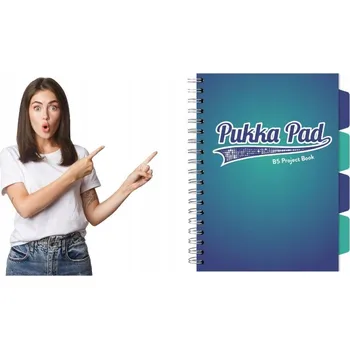 Sešit B5 s mřížkou Pukka Pad, 100 listů