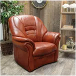 Kožené křeslo Bologna 1M hnědé