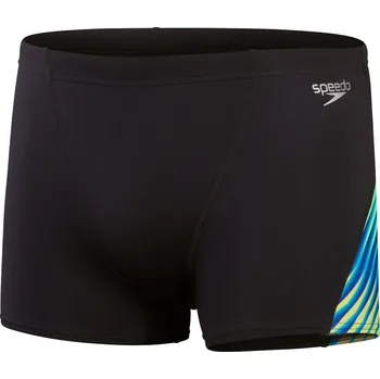 Pánské plavky Speedo Allover Digi V-Cut Aquashort Black/True Cobalt XXL - UK40