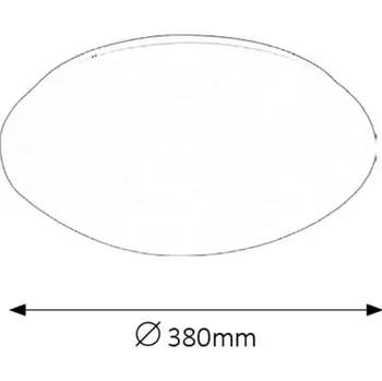 Kulatý Stropní Svítidlo Rabalux 38 x 11 cm bílé LUCAS 4000K 24W