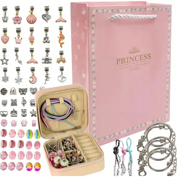 dětská sada na výrobu šperků Sada na výrobu náramků a náhrdelníků s přívěsky + Krabička Stator Z1062