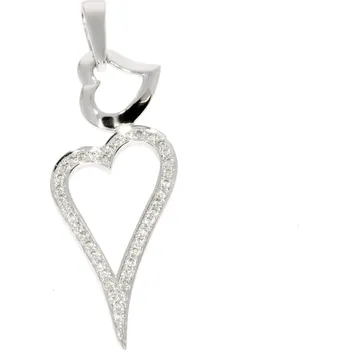 Přívěsek Zlatnictví Helios Zlatý přívěsek srdce s Diamanty