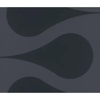 Tapeta Černo-šedá tapeta s abstraktním vzorem, vinylová, 10,05 m x 75,00 cm