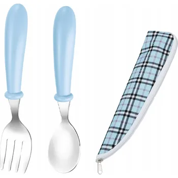 Příbor DHWEKU Sada Příborů pro Děti Nerezová Ocel Modrá