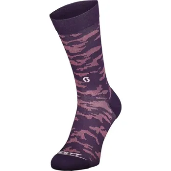 Pánské ponožky SCOTT Běžecké ponožky Trail Camo Crew léto Fialová 42-44 Unisex, Pánské
