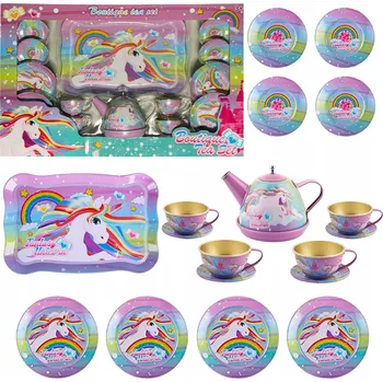 ČAJOVÁ SADA JEDNOROŽEC PODNOS TALÍŘKY ŠÁLKY KUCHYŇSKÁ SADA