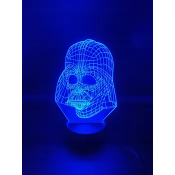 Lampička LED lampička Lord Darth Vader 3D efekt Dálkový Ovladač Jméno Věnování