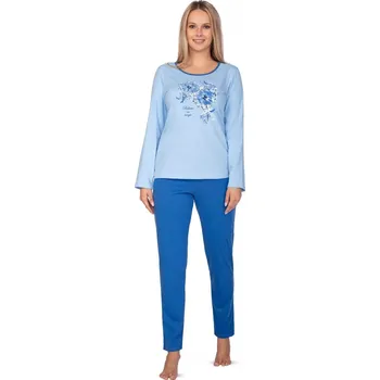 Pánské pyžamo Dámské pyžamo 647 blue plus - REGINA světle modrá 3XL