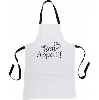Kuchyňská zástěra Kuchyňská zástěra Bon Apetit - bavlna, bílá