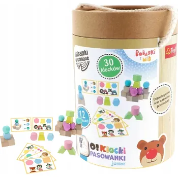 ostatní stavebnice TREFL DŘEVĚNÉ O! STAVEBNICE SKLÁDAČKA JUNIOR 30 DÍLKŮ