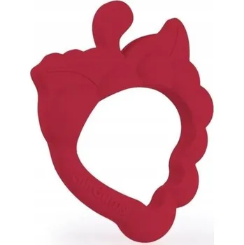 Kousátko na prořezávání zoubků GiliGums silikonové červené