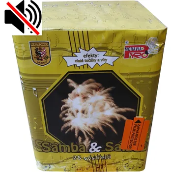 Zábavní pyrotechnika Pyromoravia SAMBA & SALSA - tichý kompakt 25 výstřelů, cal. 30mm