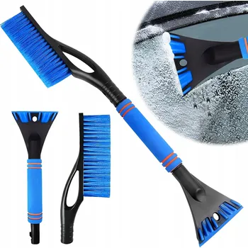 Autoškrabka NYZQIW Modrá škrabka na led a sněhová kartáč na auto