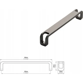 Nábytkové kování Nábytková úchytka SIRO 2285-169ZN16 antracit lesklá